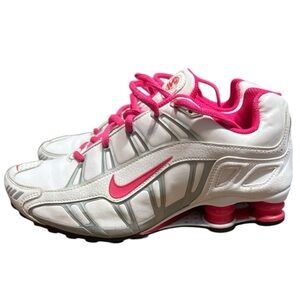 Nike Shox Turbo 3.2 White Cherry Pink Women Shoes Sz 8.5 455611-160 Leather Vtg